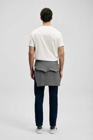 LUFIAN Erkek Bran Modern Grafik T-Shirt 111020321 Kırık Beyaz
