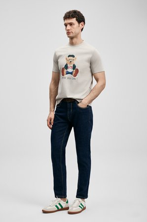 Teddy Modern Grafik Tişört Taş
