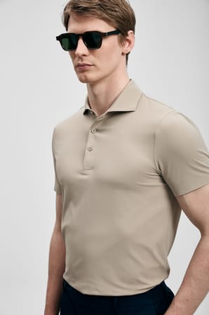 Spencer Hi- Tech Performance Dikişsiz Polo Tişört Toprak