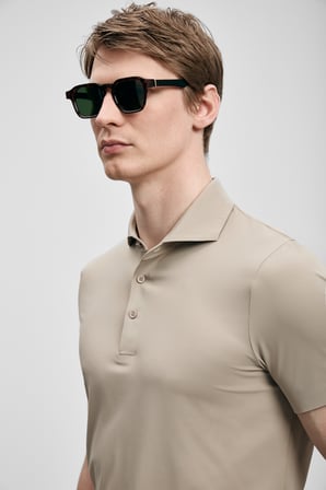 Spencer Hi- Tech Performance Dikişsiz Polo Tişört Toprak