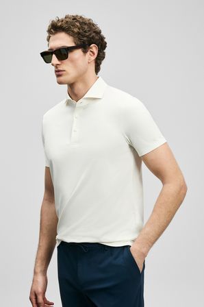 Spencer Hi- Tech Performance Dikişsiz Polo Tişört Beyaz