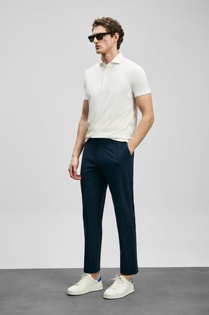 Lufian Erkek Spencer Hi- Tech Performance Dikişsiz Polo T-Shirt 111040240 Beyaz