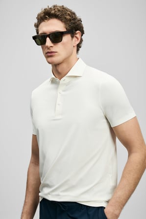 Lufian Erkek Spencer Hi- Tech Performance Dikişsiz Polo T-Shirt 111040240 Beyaz
