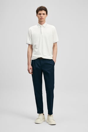 LUFIAN Erkek Levı Smart Polo T-Shirt 111040238 Beyaz