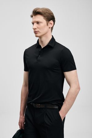 Jaxon Hi- Tech Performance Dikişsiz Polo Tişört Siyah