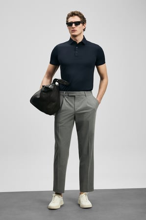 Jaxon Hi- Tech Performance Dikişsiz Polo Tişört Lacivert