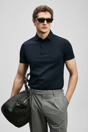 Jaxon Hi- Tech Performance Dikişsiz Polo Tişört Lacivert