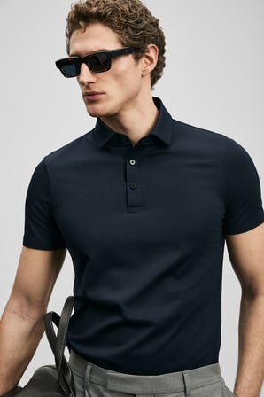 Jaxon Hi- Tech Performance Dikişsiz Polo Tişört Lacivert