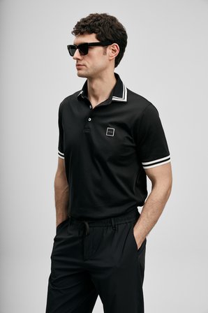 Cole Smart Erkek Polo Tişört Siyah