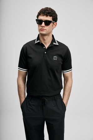 Cole Smart Erkek Polo Tişört Siyah