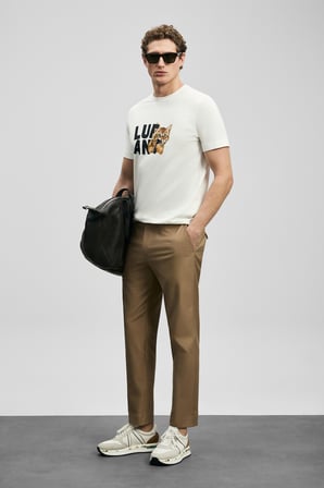 Mathias Smart Erkek Chino Pantolon Slim Fit Deve Tüyü