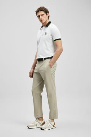 Zane Smart Erkek Polo Tişört Kırık Beyaz