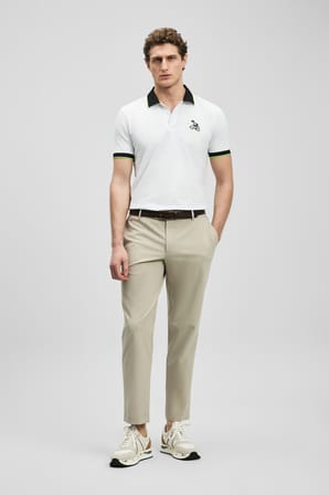 Zane Smart Erkek Polo Tişört Kırık Beyaz