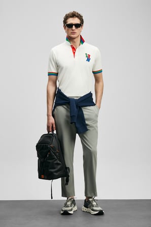 Fun Smart Erkek Polo Tişört Kırık Beyaz