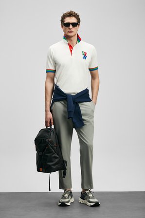Fun Smart Erkek Polo Tişört Kırık Beyaz