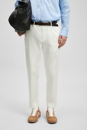 Mathias Smart Erkek Chino Pantolon Slim Fit Beyaz