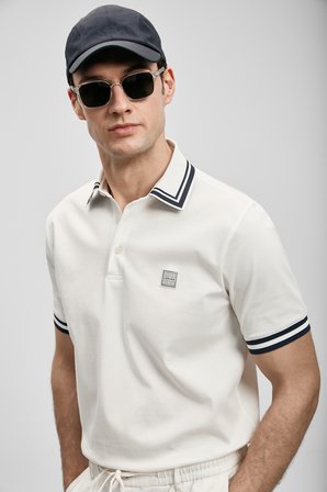 Cole Smart Erkek Polo Tişört Kırık Beyaz