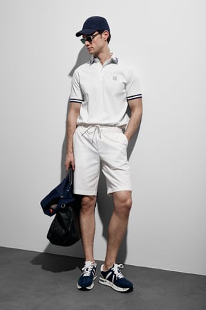Cole Smart Erkek Polo Tişört Kırık Beyaz
