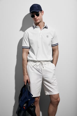 Cole Smart Erkek Polo Tişört Kırık Beyaz