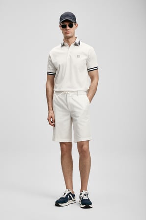 Cole Smart Erkek Polo Tişört Kırık Beyaz