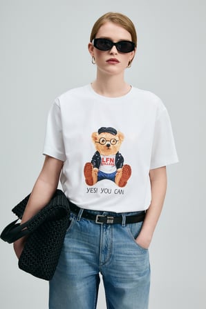 Ruby Kadın Tişört Kırık Beyaz