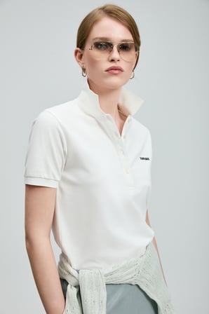 Anka Kadın Polo Tişört Beyaz