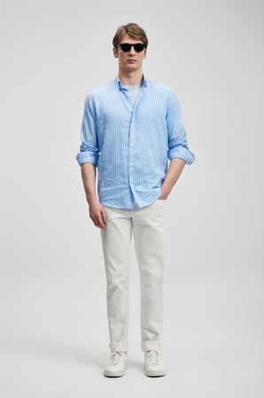 Hegel Spor 5 Cep Erkek Pantolon Slim Fit Beyaz