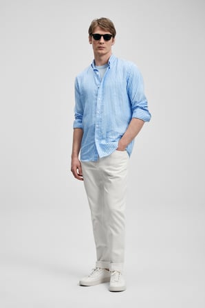 Hegel Spor 5 Cep Erkek Pantolon Slim Fit Beyaz