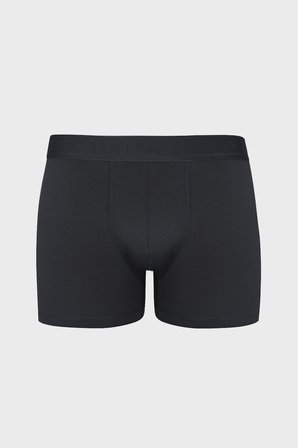 Solıd Erkek Pamuklu Boxer Koyu Gri