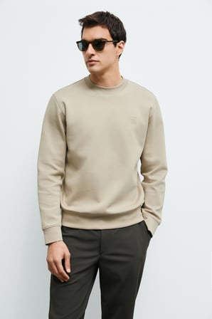 Grand Erkek Sweatshirt Bej