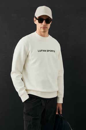 Rowan Erkek Sweatshirt Kırık Beyaz