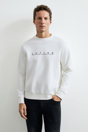 Cooper Erkek Sweatshirt Kırık Beyaz