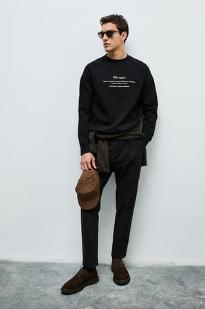 Cole Erkek Sweatshirt Siyah