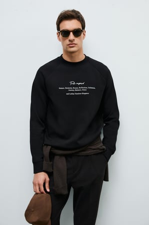 Cole Erkek Sweatshirt Siyah