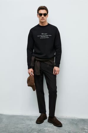 Cole Erkek Sweatshirt Siyah