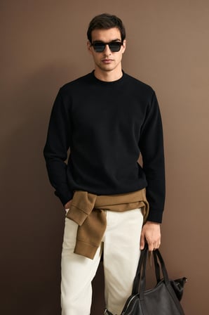 Logan Erkek Sweatshirt Siyah