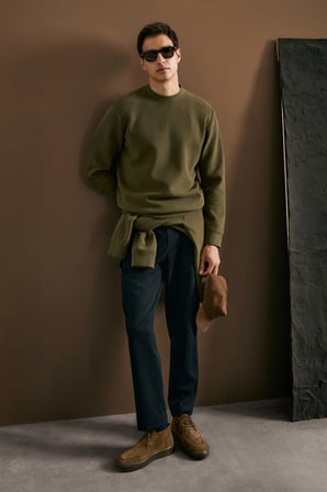 Logan Erkek Sweatshirt Kahverengi