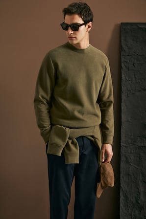Logan Erkek Sweatshirt Kahverengi