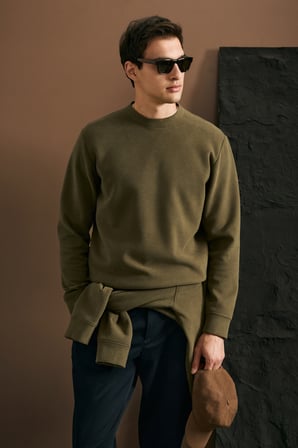 Logan Erkek Sweatshirt Kahverengi