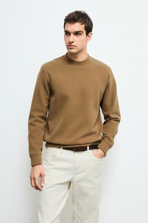 Logan Erkek Sweatshirt Deve Tüyü