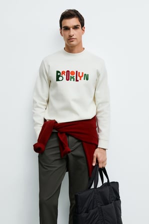 Fınn Erkek Sweatshirt Kırık Beyaz