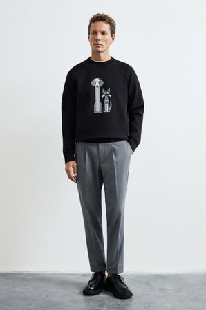 Alfred Erkek Sweatshirt Siyah