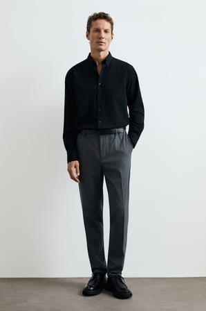 Miles Erkek Basic Gömlek Regular Fit Siyah