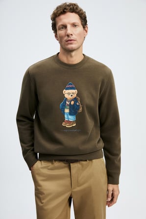 Mıles Erkek Sweatshirt Kahverengi