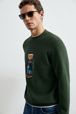 Mıles Erkek Sweatshirt Yeşil