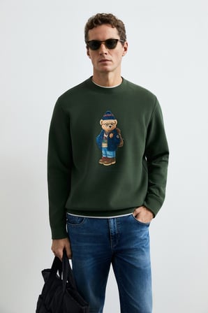 Mıles Erkek Sweatshirt Yeşil
