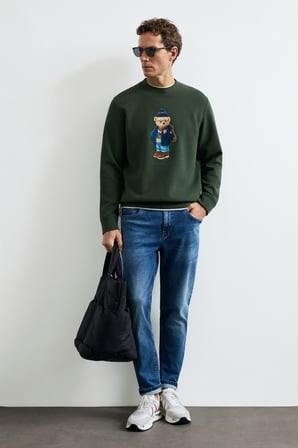 Mıles Erkek Sweatshirt Yeşil