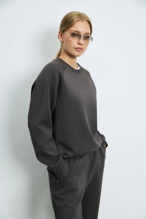 Alıce Kadın Örme Sweatshırt Kahverengi