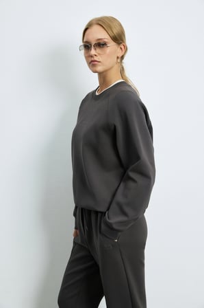 Alıce Kadın Örme Sweatshırt Kahverengi