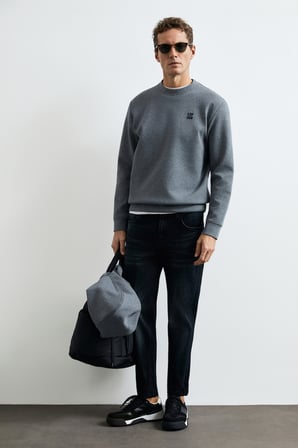 Grand Erkek Sweatshirt Gri